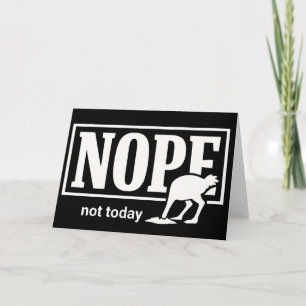 Carte Attitude Drôle Non Pas Aujourd'hui Poulet Sarcasti