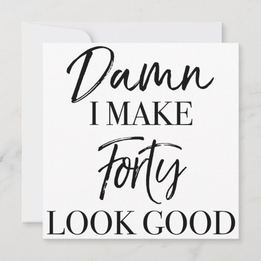 Carte Attitude du 40e anniversaire (Devant)