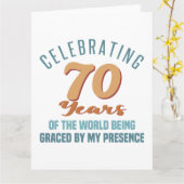 Carte Attitude fougueuse pour 70 ans (Fleur jaune)