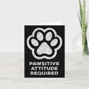 Carte Attitude Positif Requis Chat Chien Animal Familier