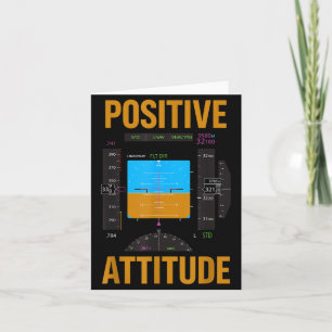 Carte Attitude positive pilote drôle instrument d'aviati