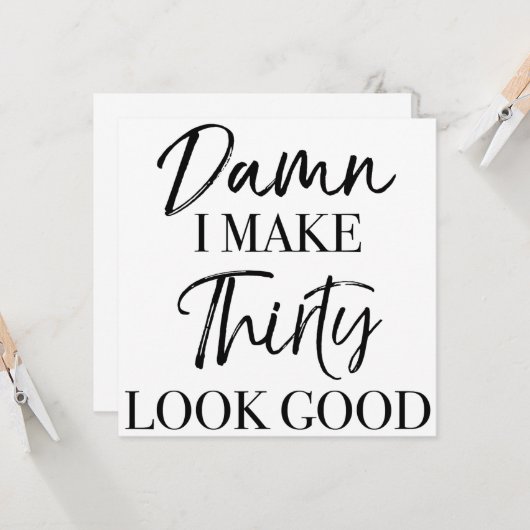 Carte Attitude pour 30 ans (Devant/Arrière en situation)