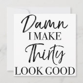 Carte Attitude pour 30 ans (Devant)