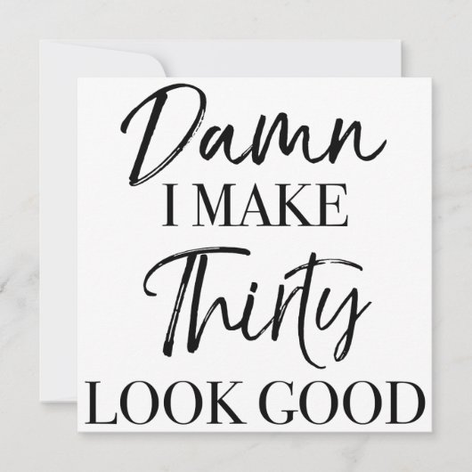 Carte Attitude pour 30 ans (Devant)