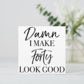 Carte Attitude pour 40 ans (Debout devant)