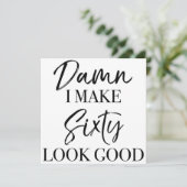 Carte Attitude pour 60 ans (Debout devant)