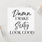 Carte Attitude pour 60 ans (Devant/Arrière en situation)