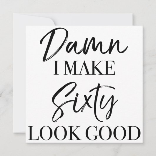 Carte Attitude pour 60 ans (Devant)