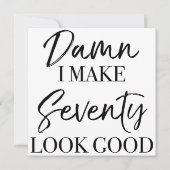 Carte Attitude pour 70e anniversaire (Devant)