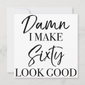 Carte Attitude pour les 60 ans (Devant)