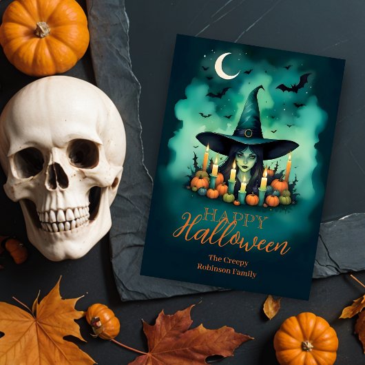 Carte Attractive & Mystical Halloween Witch Conjures