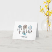 Carte Attrape-Rêves Aquarelle Encouragement (Fleur jaune)