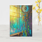 Carte Attrape-rêves de guérison dans la fenêtre | Se sen (Fleur jaune)