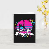 Carte Attrapons la forme physique Exercice 80s Cadeau (Fleur jaune)