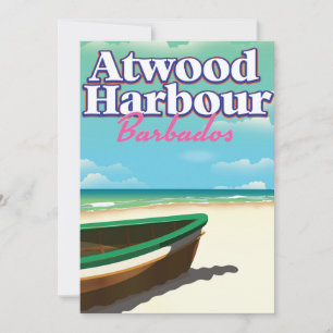 Carte Atwood Harbour Bahamas affiche de voyage