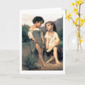 Carte Au bord du ruisseau, Bouguereau (Fleur jaune)