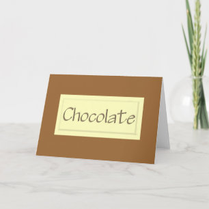 Carte au chocolat blanc