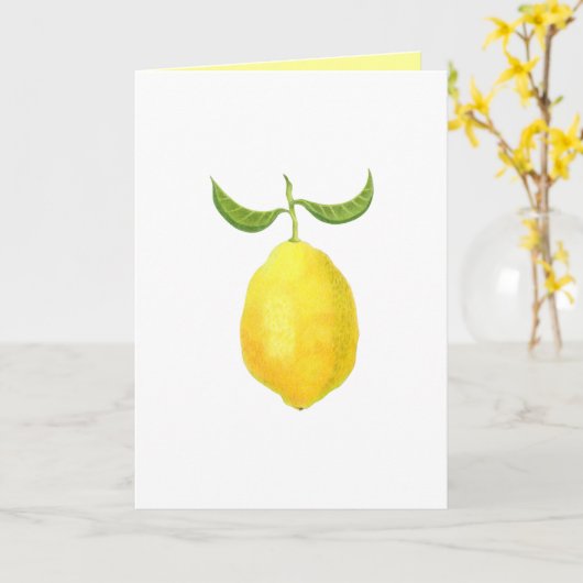 Carte au citron (Fleur jaune)