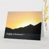 Carte au coucher du soleil grand (Fleur jaune)