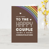 Carte Au couple heureux | Félicitations (Fleur jaune)