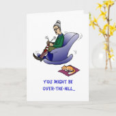 Carte Au-dessus - de la colline, anniversaire (Fleur jaune)