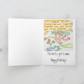 Carte Au-dessus de la colline - anniversaire (Intérieur)