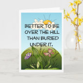 Carte Au-dessus de l'anniversaire de colline (Fleur jaune)