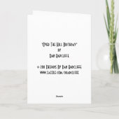 Carte Au-dessus de l'anniversaire de colline (Dos)