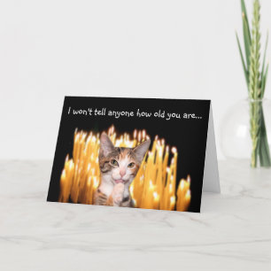 Carte Au-dessus de l'anniversaire du chat de la colline