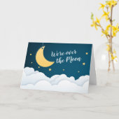 Carte Au-dessus de l'Merci du Baby shower de la Lune (Fleur jaune)