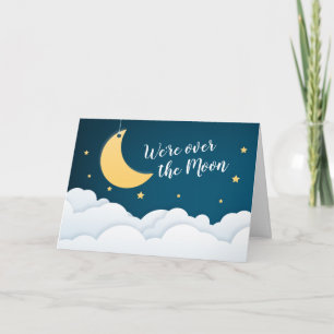 Carte Au-dessus de l'Merci du Baby shower de la Lune
