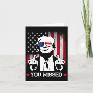 Carte (au dos) Vous avez raté Trump 2024 Drapeau américa