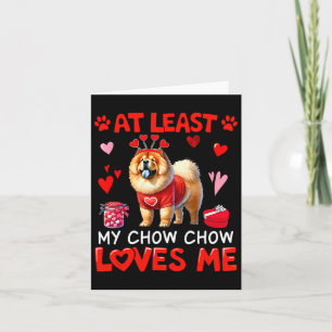 Carte Au moins mon chow chow m'aimant la Saint-Valentin