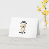 Carte Au moins mon Shih Tzu m'aime (Fleur jaune)
