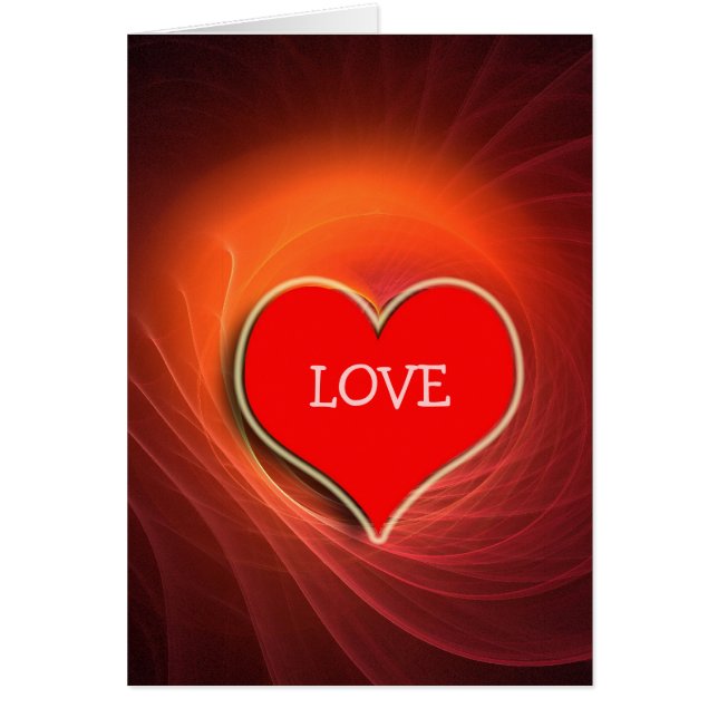 Carte au néon de coeur (Devant)