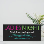 Carte au néon de nuit de dames (Debout devant)