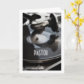 CARTE *AU PASTEUR** JOLI ANNIVERSAIRE / MUSIQUE (Fleur jaune)