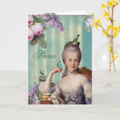 Carte Au petit Trianon - jour de Thé de mères (Fleur jaune)