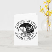 Carte Au printemps nous pavanons en automne nous sommes  (Fleur jaune)