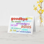 Carte Au revoir (Fleur jaune)