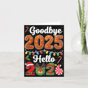 Carte Au revoir 2025 Bonjour 2026 Bonne Saint-Sylvestre