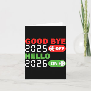 Carte Au revoir 2025 Bonjour 2026 Joyeux Nouvel An Fête