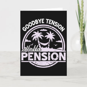 Carte Au revoir Tension Bonjour Pension Temps de détente