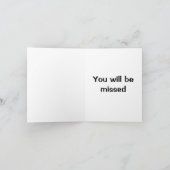 Carte Au revoir, tu vas manquer (Intérieur)