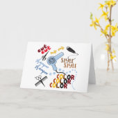 Carte Au Salon De Coiffure (Fleur jaune)