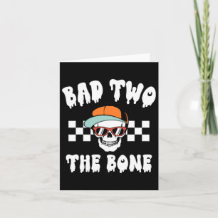 Carte Au Squelette Os Halloween Deux Anniversaire Toddle