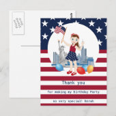 Carte au trésor de fille pirate Fête d'anniversair (Devant / Derrière)