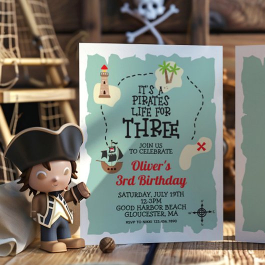 Carte au trésor de pirate 3e anniversaire