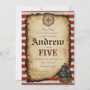 Carte au trésor personnalisée Crâne de pirate Ahoy