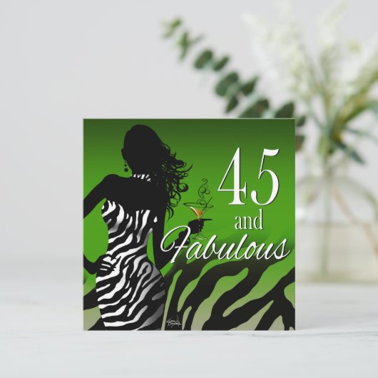 Carte Aube ::CUSTOM :: Bombshell Zebra 45e anniversaire (Debout devant)